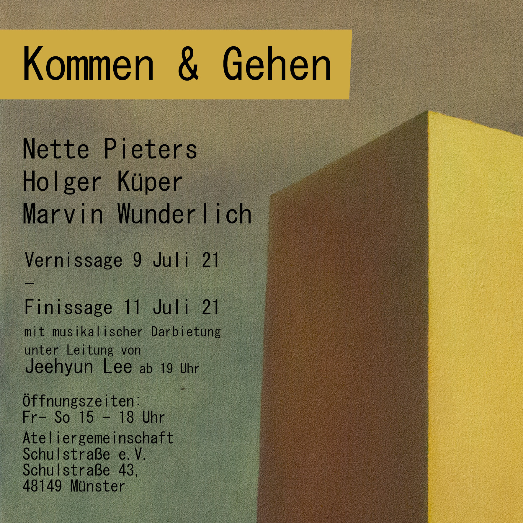 Eventbild für Nette Pieters, Holger Küper & Marvin Wunderlich /// Kommen & Gehen