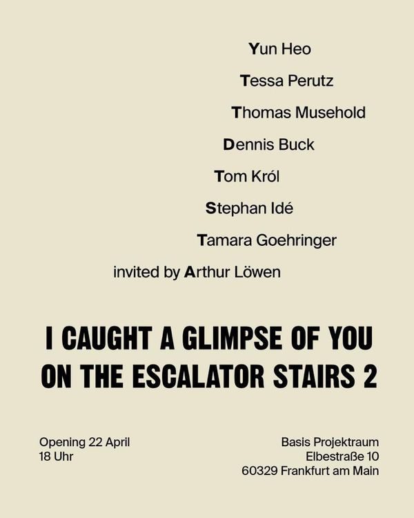 Eventbild für Thomas Musehold u.a. /// I Caught A Glimpse Of You On The Escalator Stairs