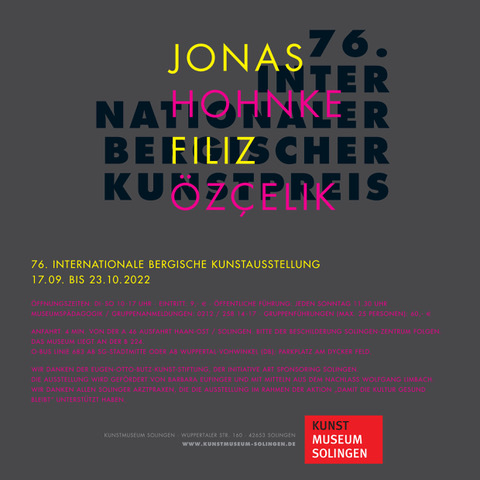 Eventbild für Jonas Hohnke u.a. /// 76. Internationale Bergische Kunstausstellung
