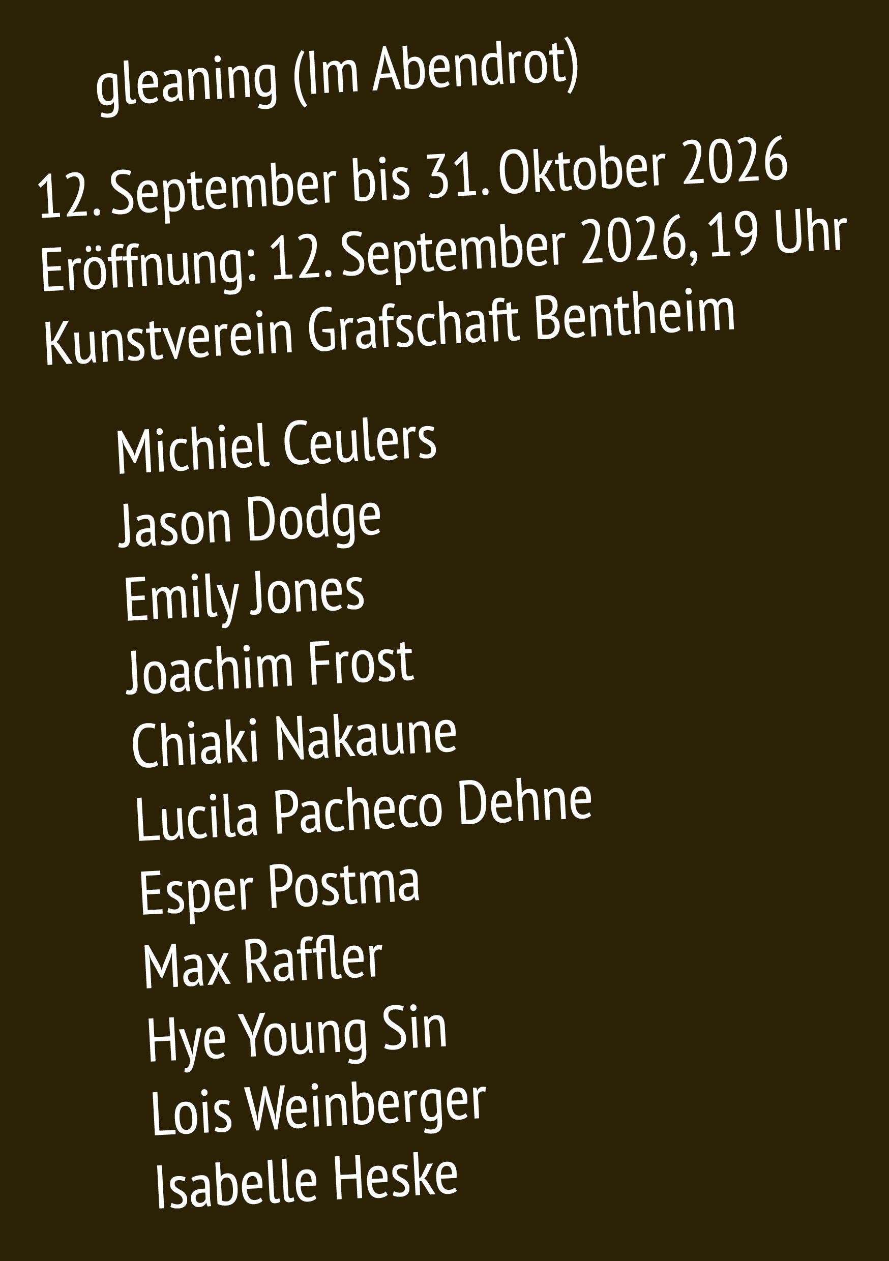 Eventbild für Chiaki Nakaune u.a. /// gleaning (Im Abendrot)