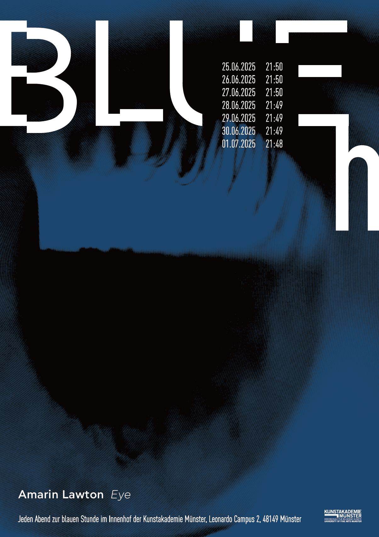 Eventbild für BLUE h /// Amarin Lawton – Eye