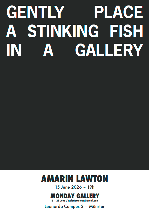 Eventbild für Amarin Lawton /// Gently place a stinking fish in a gallery