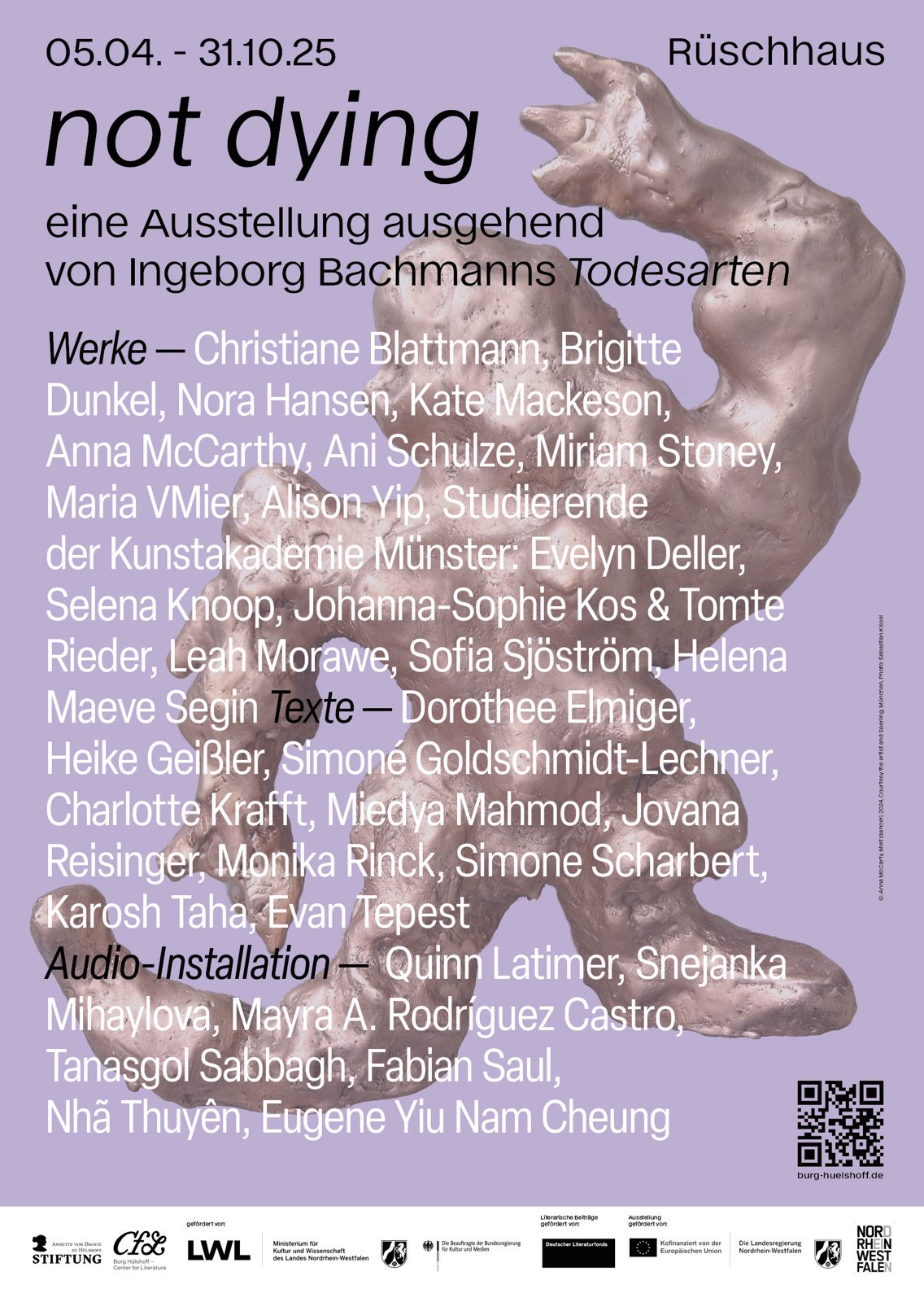 Eventbild für Gruppenausstellung /// Not dying – eine Ausstellung ausgehend von Ingeborg Bachmanns Todesarten