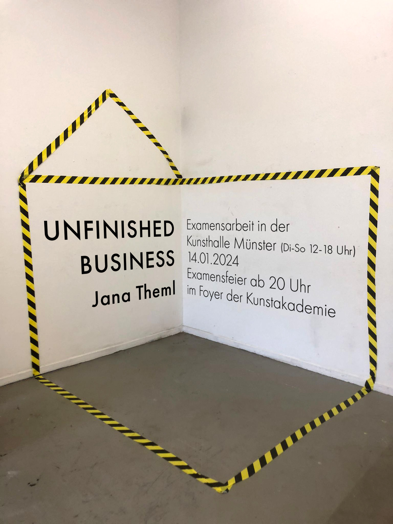 Eventbild für Jana Theml /// unfinished business /// Examensausstellung