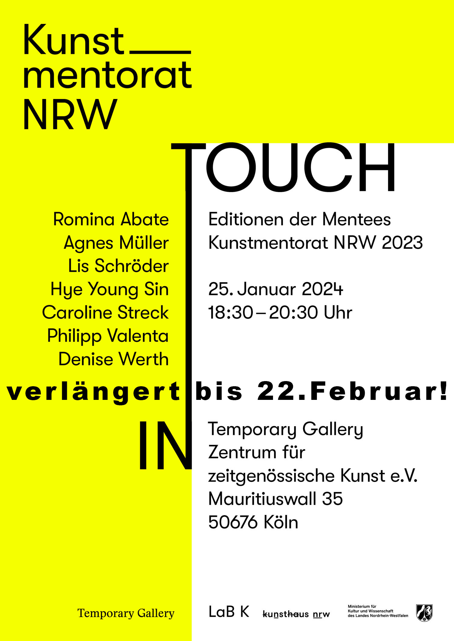 Eventbild für Lis Schröder und andere /// IN TOUCH. Editionen der Mentees – Kunstmentorat NRW 2023