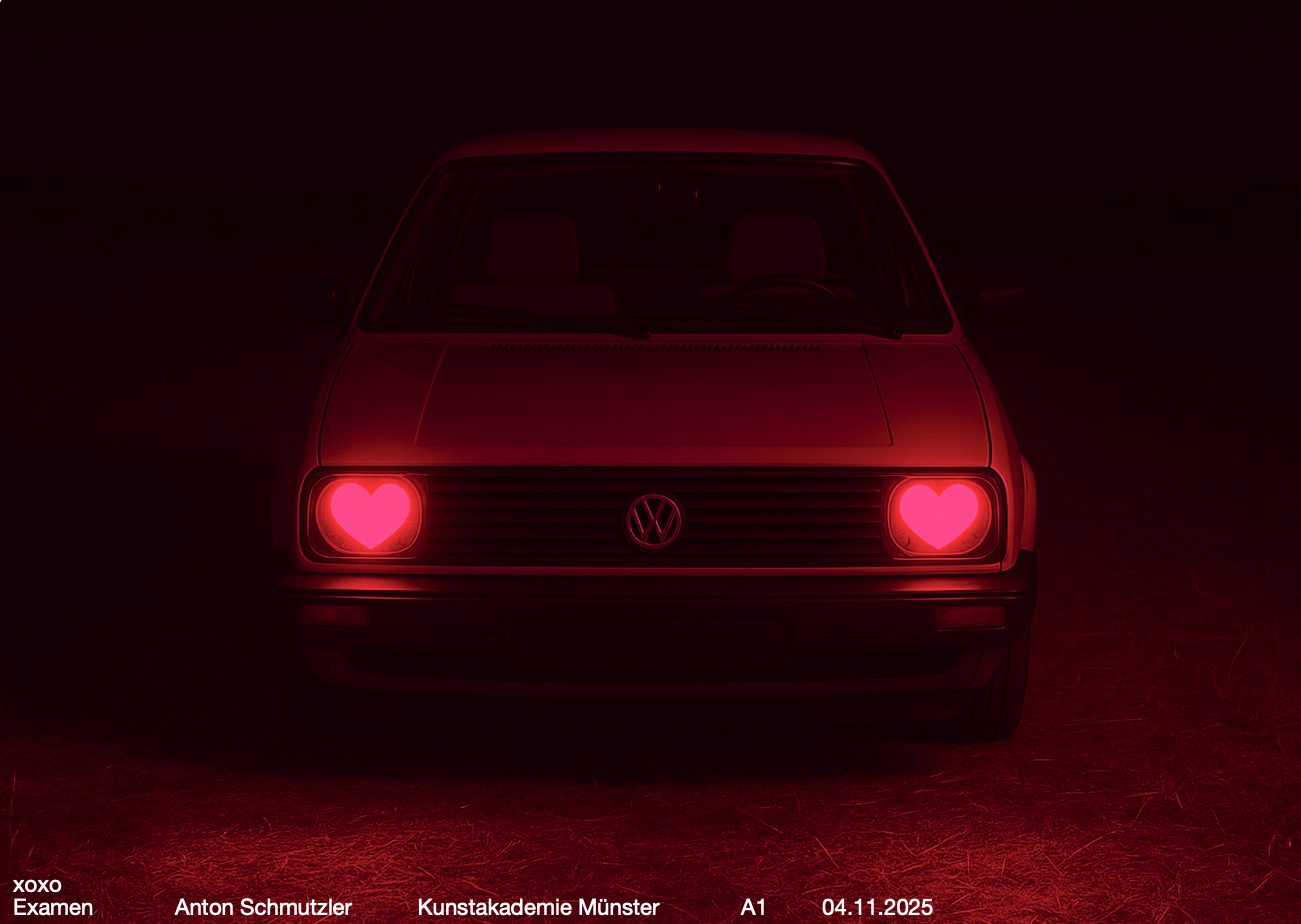 Eventbild für Examensausstellung /// Anton Schmutzler /// xoxo