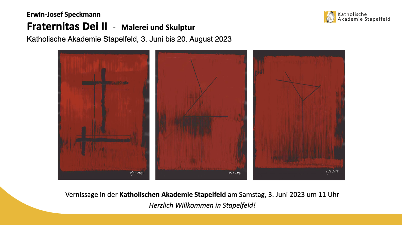 Eventbild für Erwin-Josef Speckmann /// Fraternitas Dei II – Malerei und Skulptur