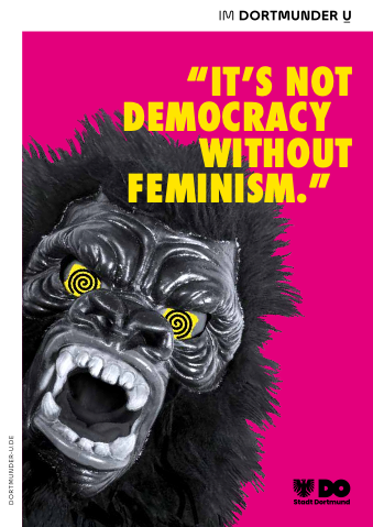 Eventbild für MO_Schaufenster #41: Guerrilla Girls. “IT’S NOT DEMOCRACY WITHOUT FEMINISM.”