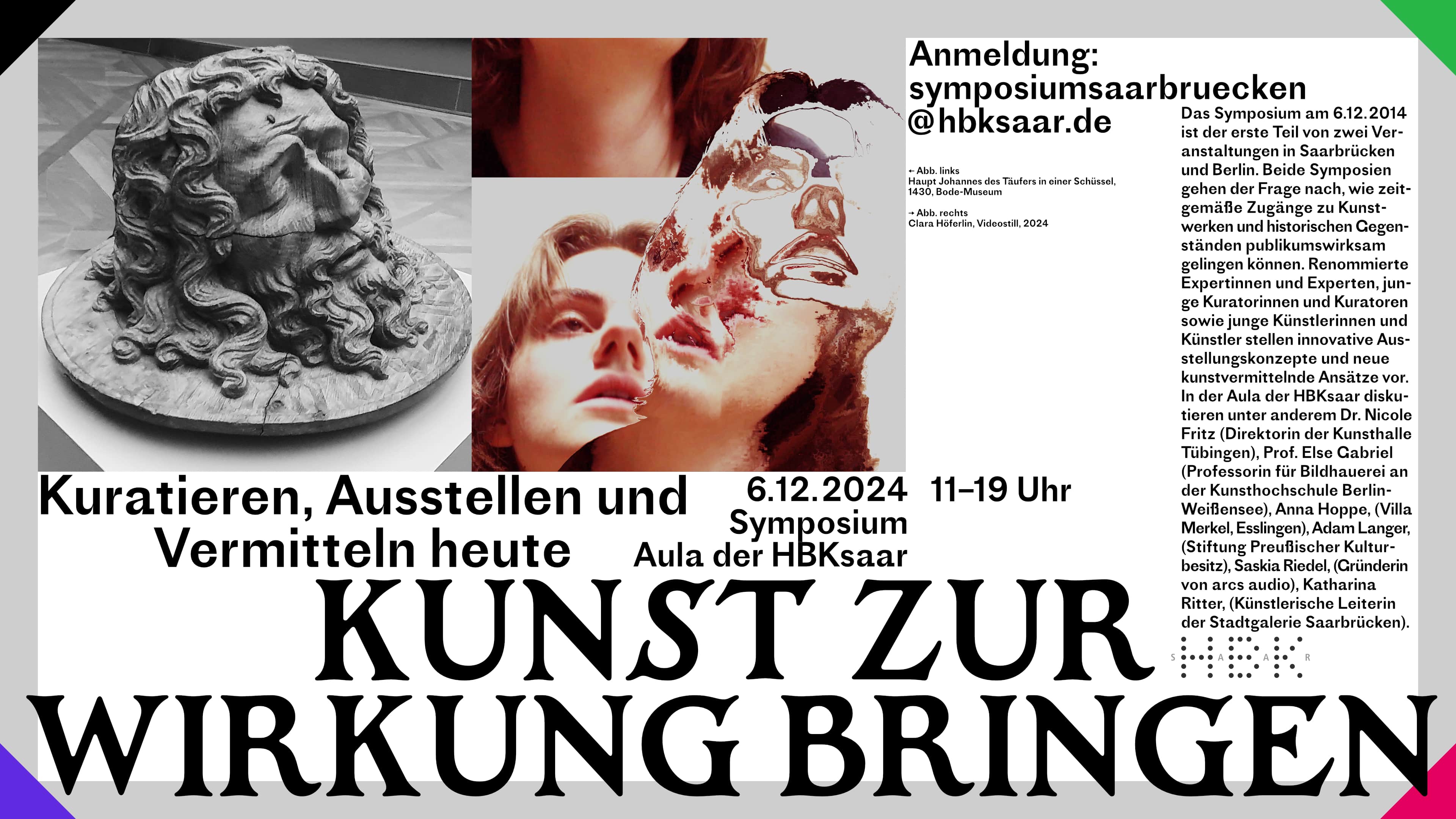 Eventbild für KUNST ZUR WIRKUNG BRINGEN. /// Symposium zum Kuratieren, Ausstellen und Vermitteln heute